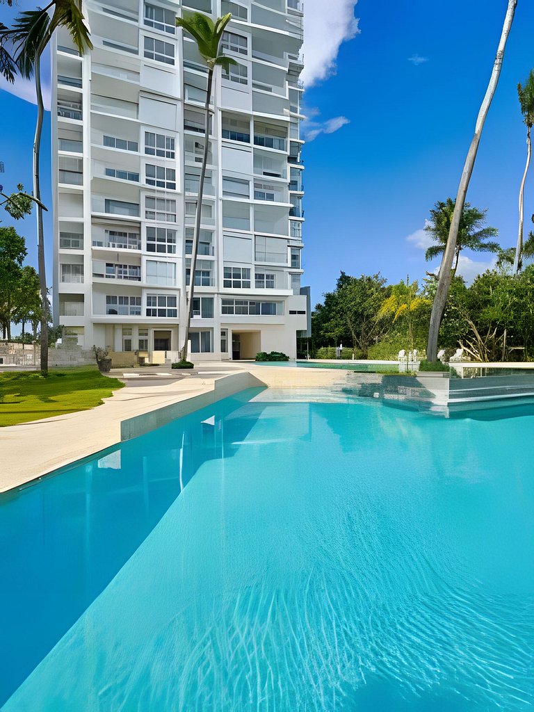 Caribbean Sea View Apt.on 19 level, a serene Stay